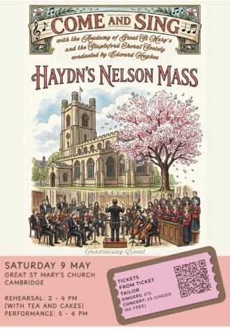 Poster for concert on Saturday 9th May