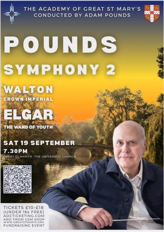 Poster for concert on Saturday 19th September